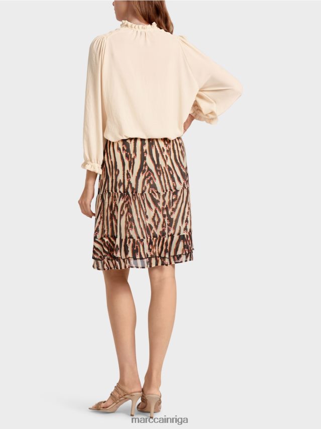 apģērbs dziļi sarkans VRBHXD477 Marc Cain īsi svārki no viskozes krepa