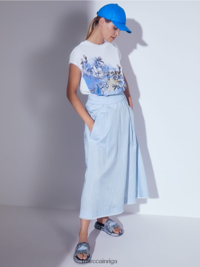 apģērbs gaiši pūderzils VRBHXD492 Marc Cain virpuļojoši svārki