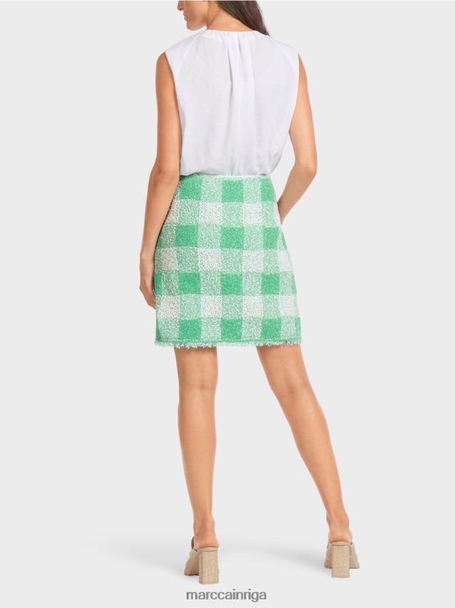 apģērbs gaišs skuķis VRBHXD495 Marc Cain Vichy čekas svārki \"adīti Vācijā\"