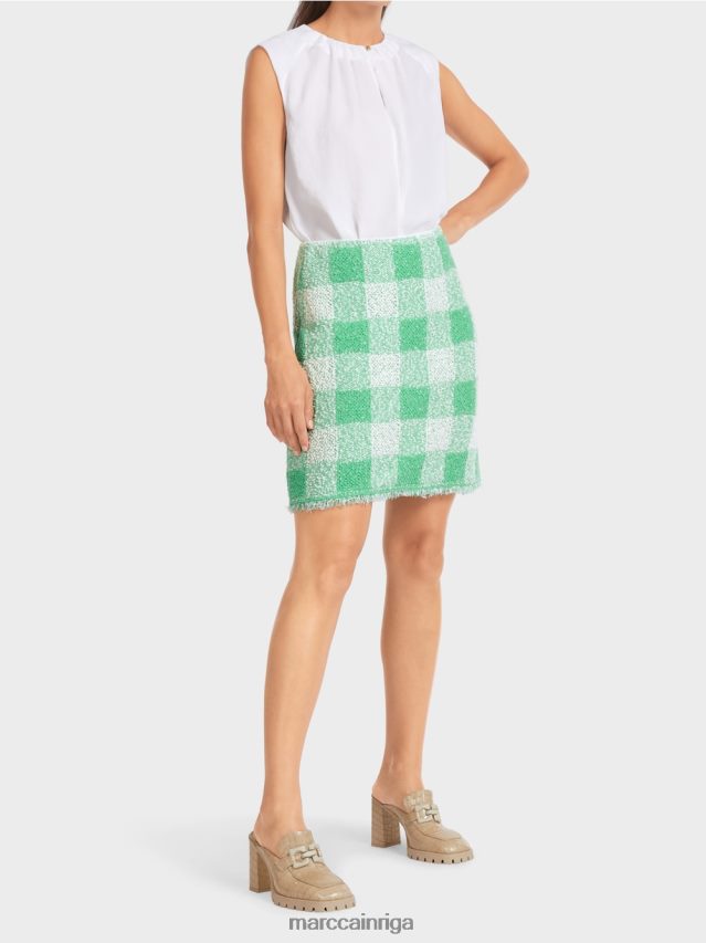 apģērbs gaišs skuķis VRBHXD495 Marc Cain Vichy čekas svārki \"adīti Vācijā\"