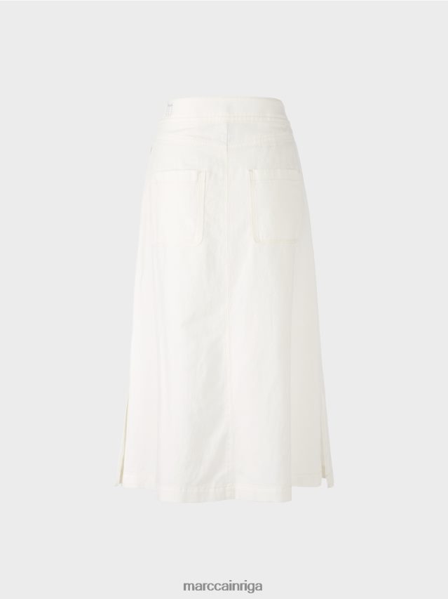apģērbs gandrīz balts VRBHXD491 Marc Cain uzliesmojuši svārki
