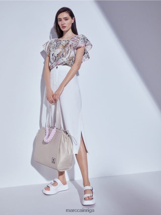 apģērbs gandrīz balts VRBHXD491 Marc Cain uzliesmojuši svārki