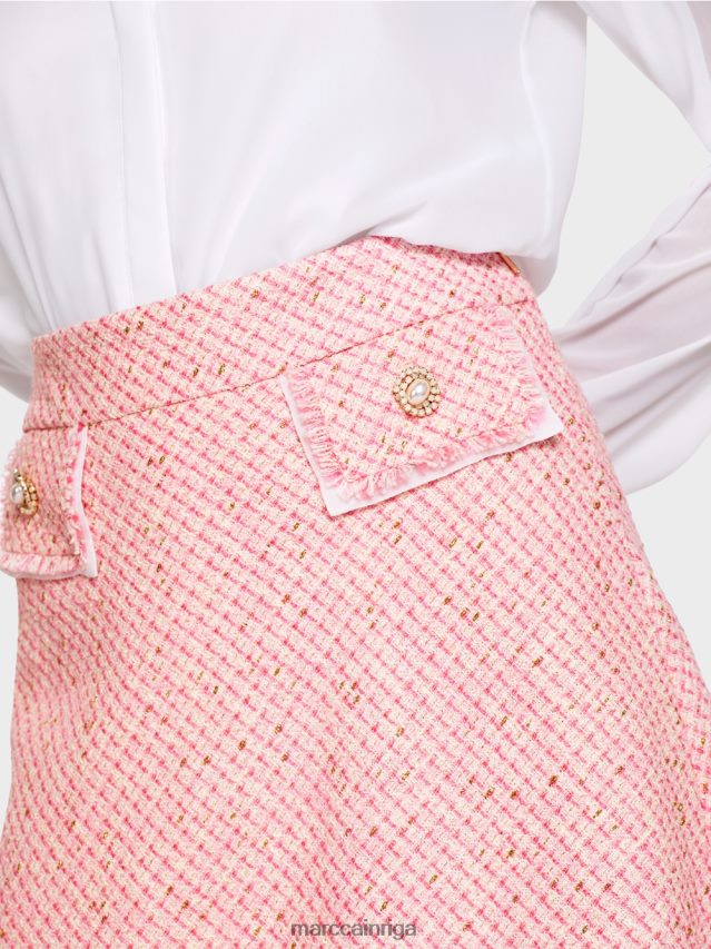 apģērbs maigi rozā VRBHXD483 Marc Cain mini svārki ar uzliesmojumiem