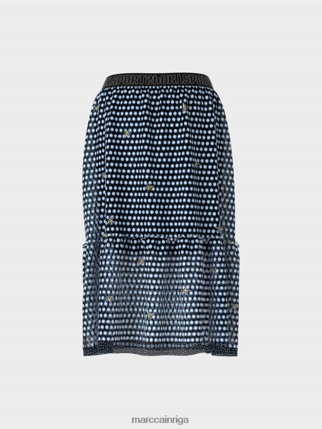 apģērbs melns VRBHXD505 Marc Cain plati punktveida svārki viskozes krāsā