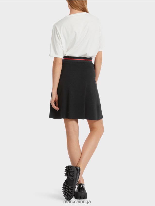 apģērbs melns un balts VRBHXD465 Marc Cain \"pārdomāt kopā\" ​​mini svārki