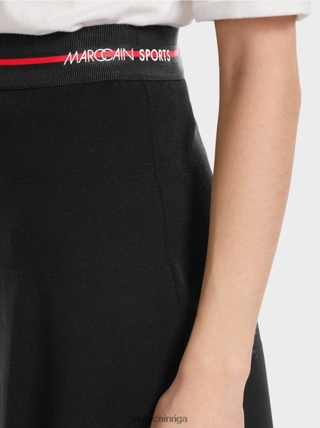 apģērbs melns un balts VRBHXD465 Marc Cain \"pārdomāt kopā\" ​​mini svārki