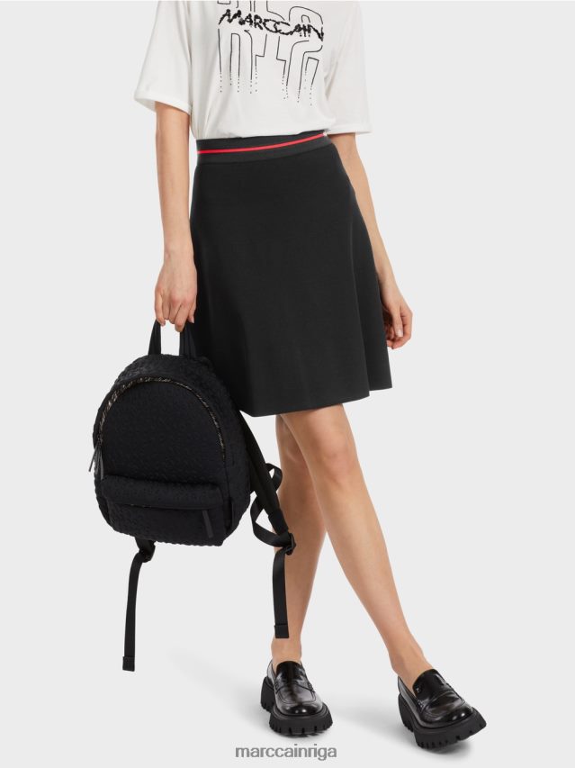 apģērbs melns un balts VRBHXD465 Marc Cain \"pārdomāt kopā\" ​​mini svārki