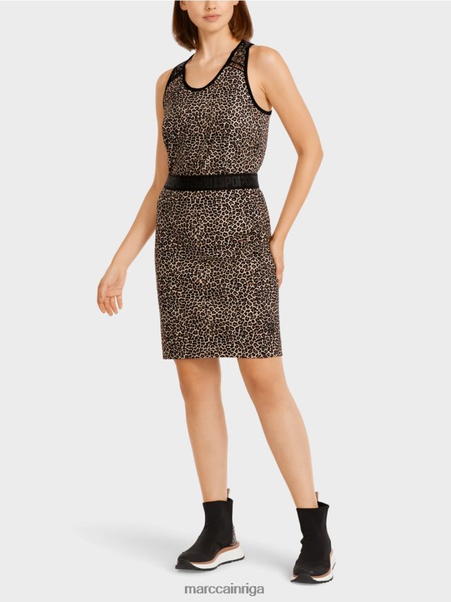 apģērbs pūderkrēms VRBHXD496 Marc Cain īsi svārki ar leoparda apdruku