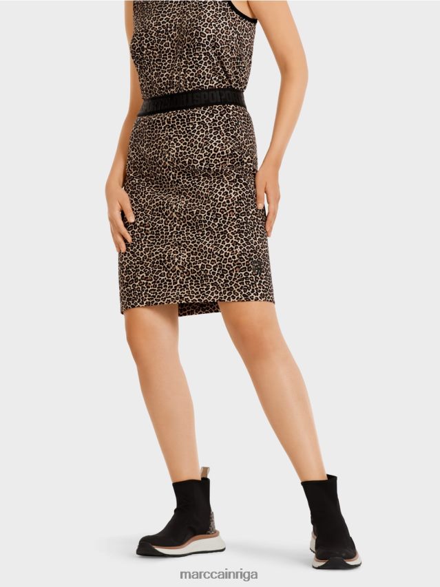 apģērbs pūderkrēms VRBHXD496 Marc Cain īsi svārki ar leoparda apdruku