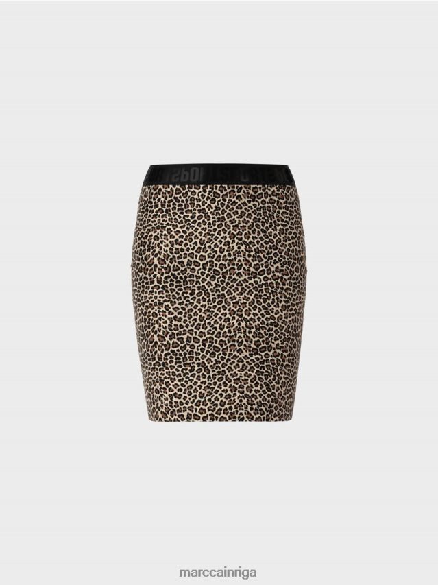 apģērbs pūderkrēms VRBHXD496 Marc Cain īsi svārki ar leoparda apdruku