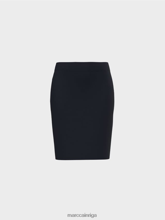 apģērbs pusnakts zils VRBHXD516 Marc Cain elastīgi džersija svārki