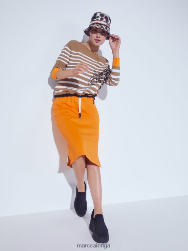 apģērbs spilgti oranža VRBHXD502 Marc Cain sportiski džersija svārki