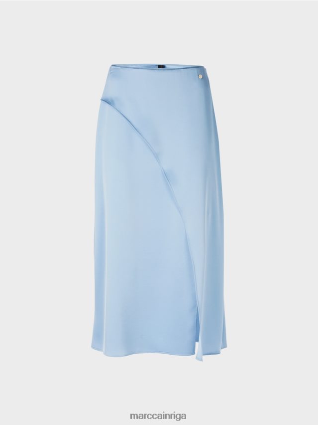 apģērbs tumšas vasaras debesis VRBHXD467 Marc Cain svārki ar ietīšanas efektu