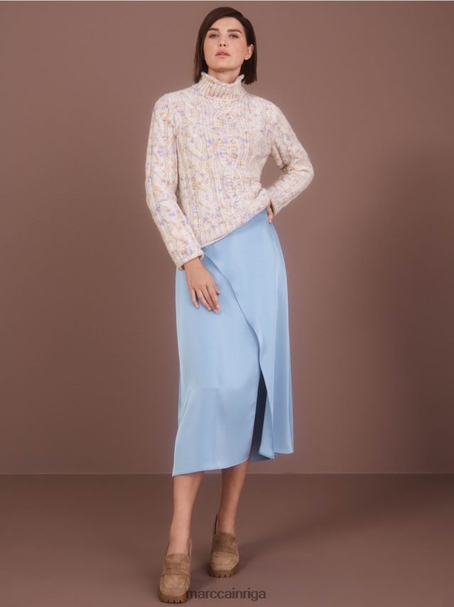 apģērbs tumšas vasaras debesis VRBHXD467 Marc Cain svārki ar ietīšanas efektu