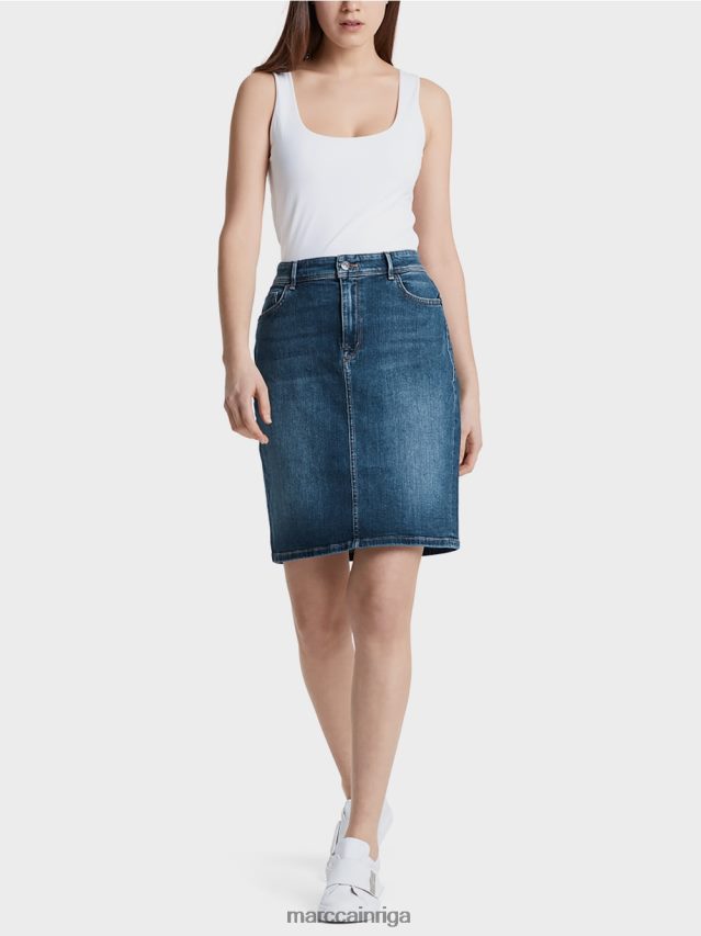 apģērbs tumši zils džinss VRBHXD519 Marc Cain zīmuļu svārki no džinsa