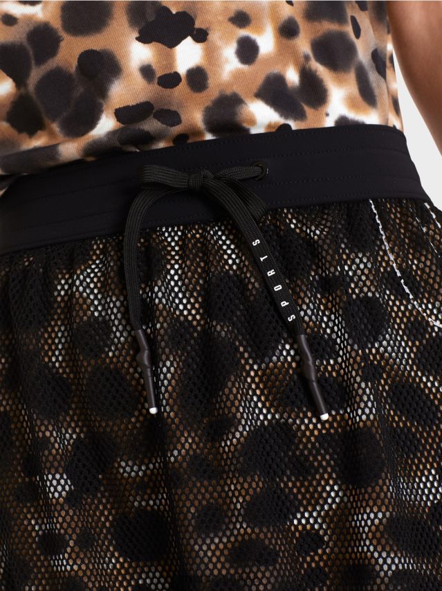 apģērbs viegla kafija VRBHXD503 Marc Cain sieta svārki ar apdrukātu oderi