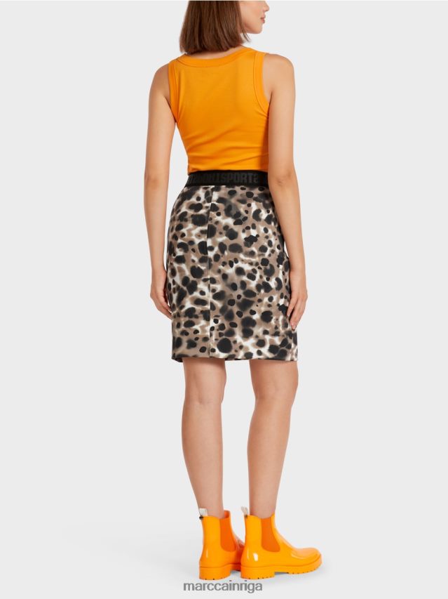 apģērbs viegla kafija VRBHXD504 Marc Cain mini svārki leoparda apdrukā