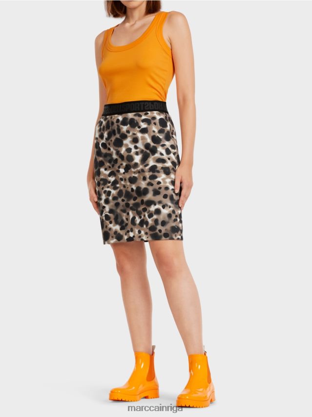 apģērbs viegla kafija VRBHXD504 Marc Cain mini svārki leoparda apdrukā