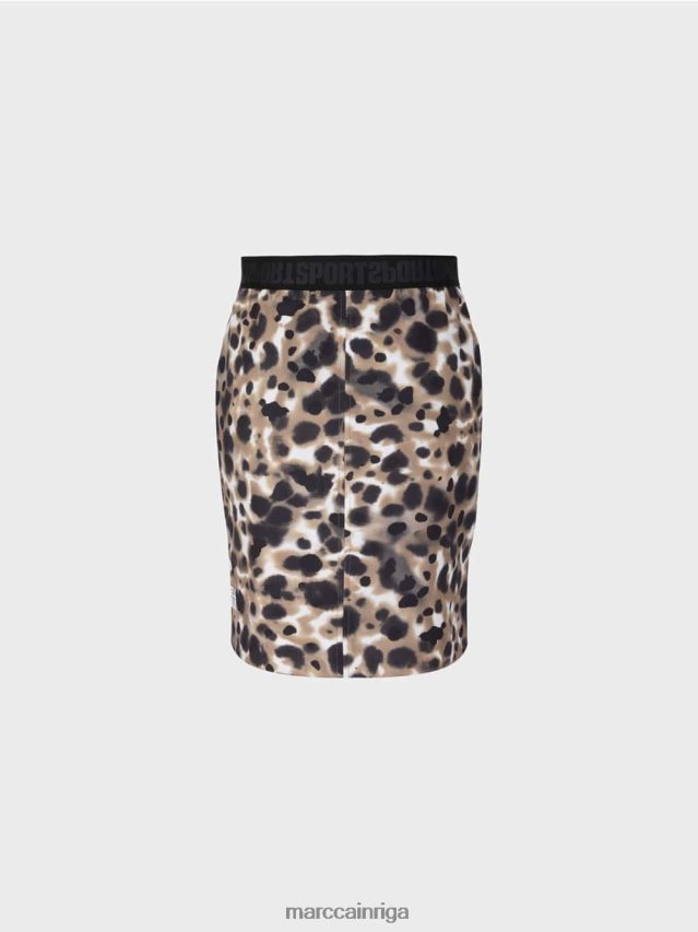 apģērbs viegla kafija VRBHXD504 Marc Cain mini svārki leoparda apdrukā