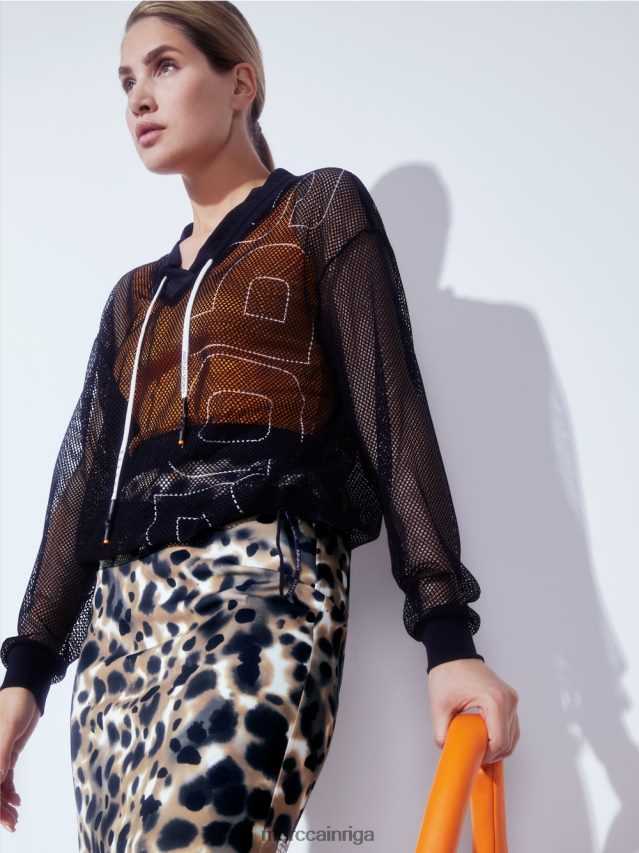 apģērbs viegla kafija VRBHXD504 Marc Cain mini svārki leoparda apdrukā