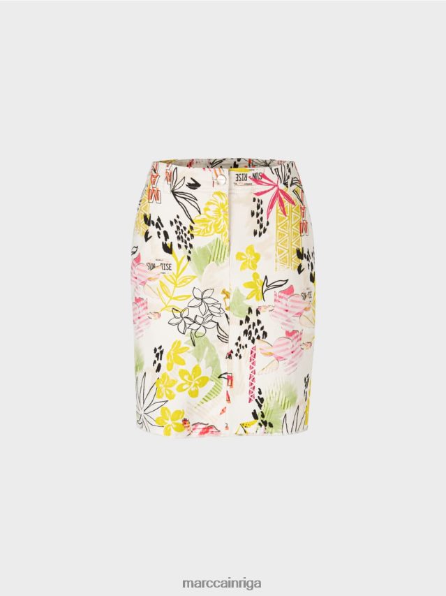 apģērbs viegla limeade VRBHXD479 Marc Cain \"pārdomāt kopā\" ​​mini svārki ar apdruku