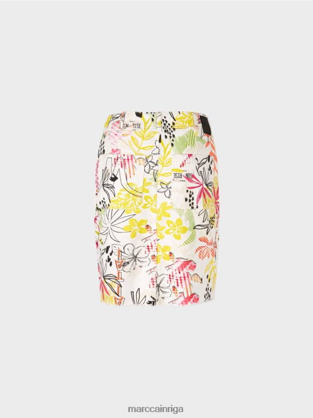 apģērbs viegla limeade VRBHXD479 Marc Cain \"pārdomāt kopā\" ​​mini svārki ar apdruku