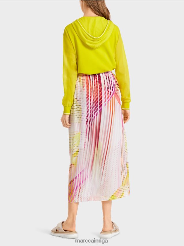 apģērbs viegla limeade VRBHXD481 Marc Cain krāsaini svārki svītrainā rakstā