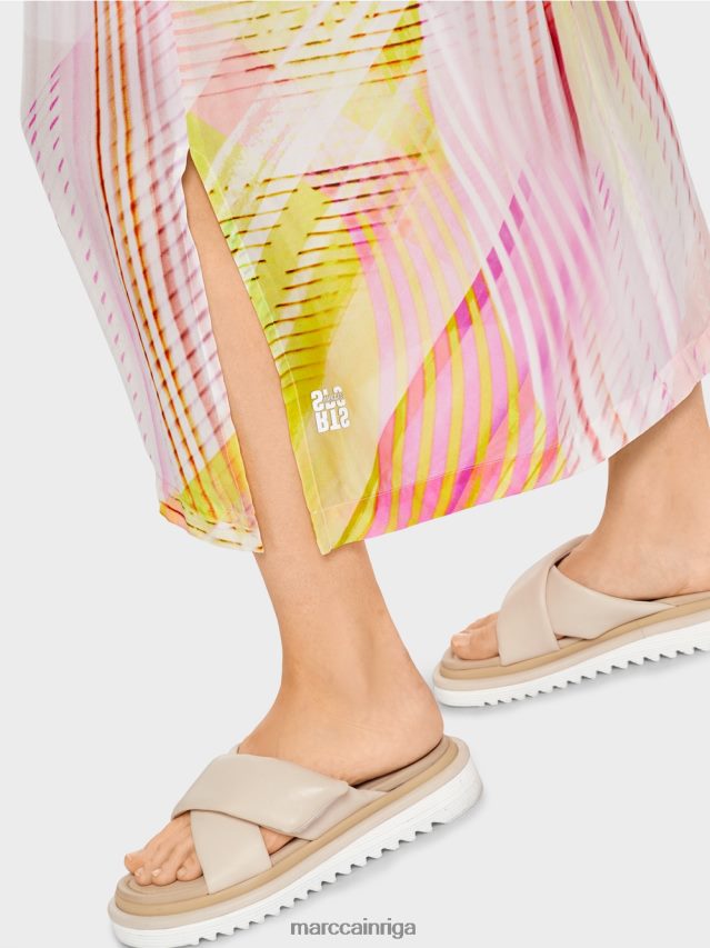 apģērbs viegla limeade VRBHXD481 Marc Cain krāsaini svārki svītrainā rakstā