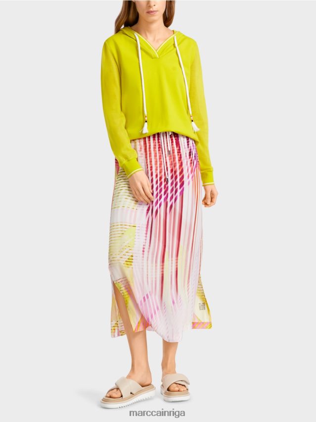 apģērbs viegla limeade VRBHXD481 Marc Cain krāsaini svārki svītrainā rakstā