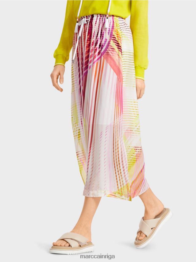 apģērbs viegla limeade VRBHXD481 Marc Cain krāsaini svārki svītrainā rakstā