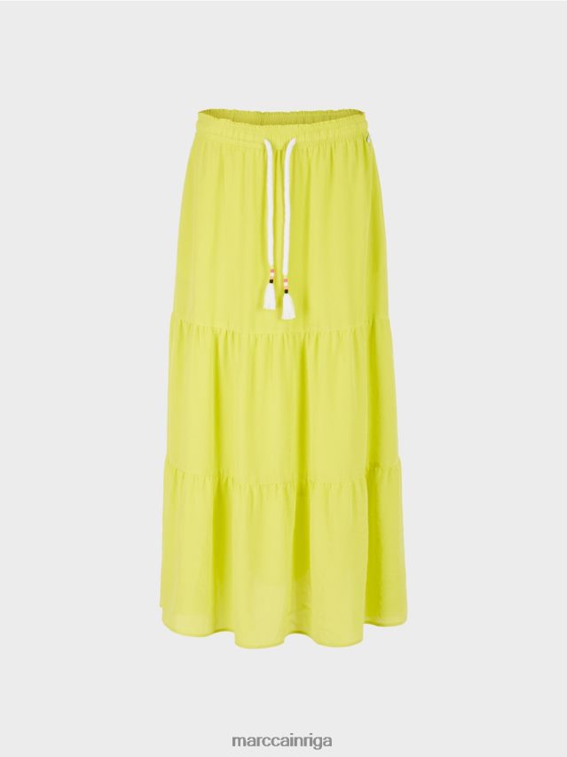 apģērbs viegla limeade VRBHXD482 Marc Cain locīti svārki ar auklu