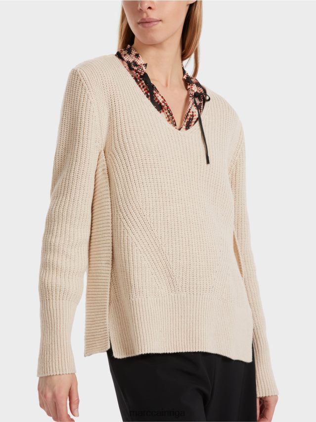 apģērbs Mandeļu piens VRBHXD1046 Marc Cain vilnas džemperis adīts Vācijā