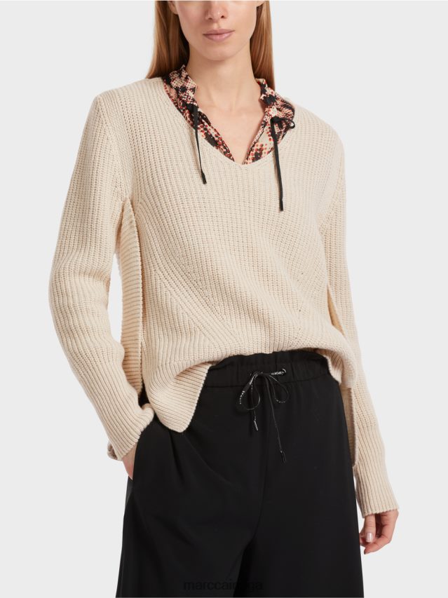 apģērbs Mandeļu piens VRBHXD1046 Marc Cain vilnas džemperis adīts Vācijā