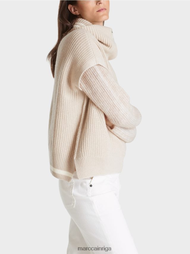 apģērbs Mandeļu piens VRBHXD1049 Marc Cain džemperis bez piedurknēm, adīts Vācijā