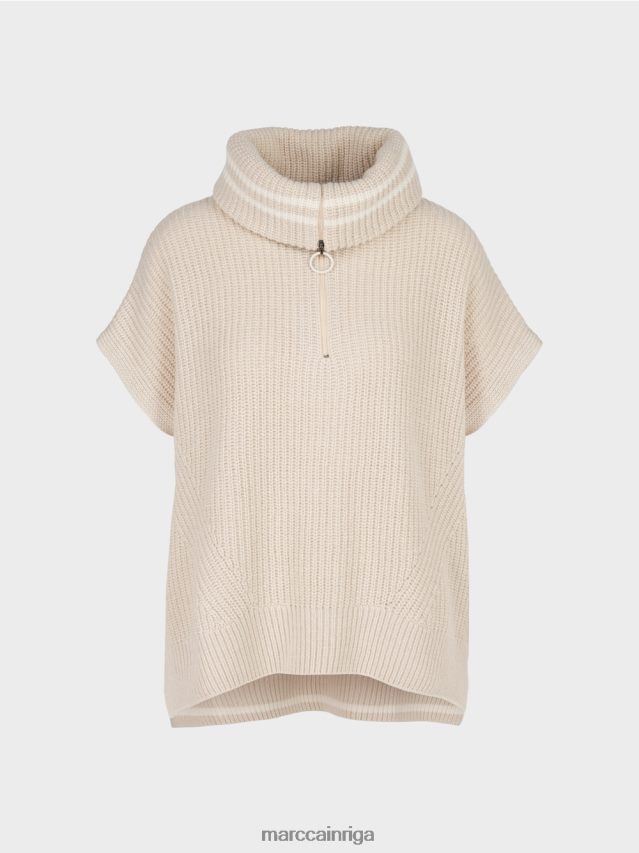 apģērbs Mandeļu piens VRBHXD1049 Marc Cain džemperis bez piedurknēm, adīts Vācijā