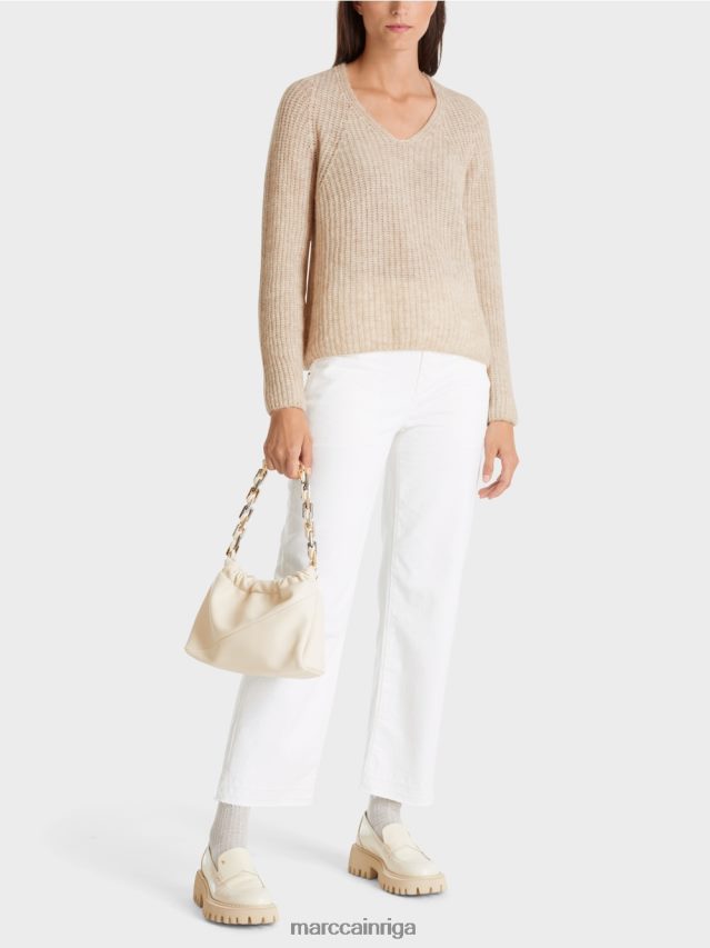 apģērbs Mandeļu piens VRBHXD1057 Marc Cain v-džemperis 100% ražots Vācijā