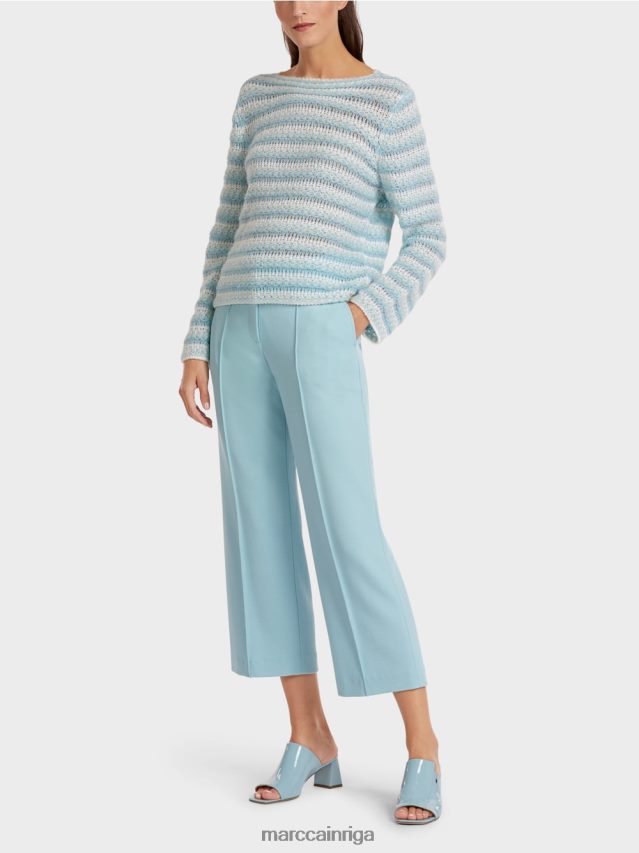 apģērbs atmosfēras zils VRBHXD1205 Marc Cain svītrains džemperis "adīts Vācijā"