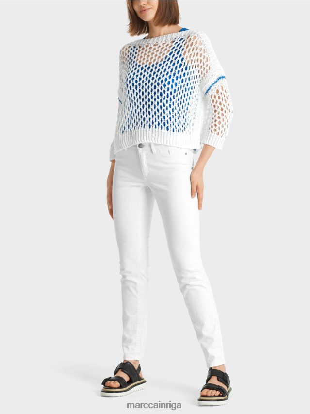 apģērbs balts VRBHXD1124 Marc Cain Vācijā adīta perforēta jaka