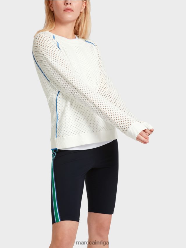 apģērbs balts VRBHXD1125 Marc Cain neto \"pārdomāt kopā\" ​​džemperis