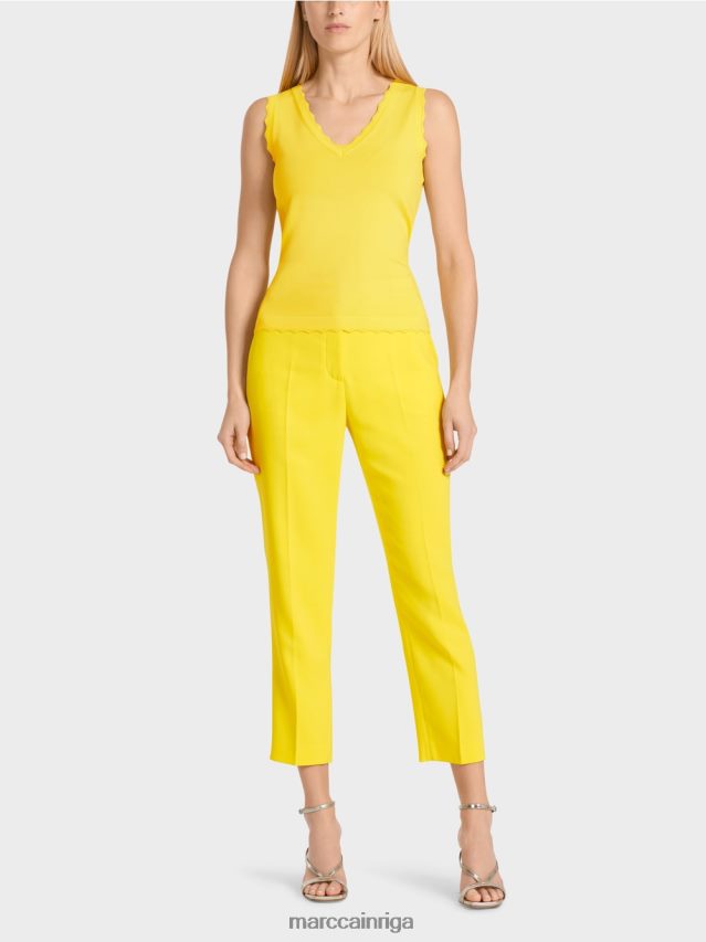 apģērbs citronzaļš VRBHXD1144 Marc Cain trikotāžas viskozes tops