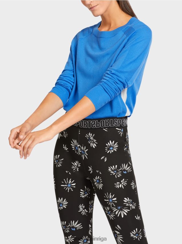 apģērbs debeszils VRBHXD1185 Marc Cain džemperis no grezna materiālu maisījuma