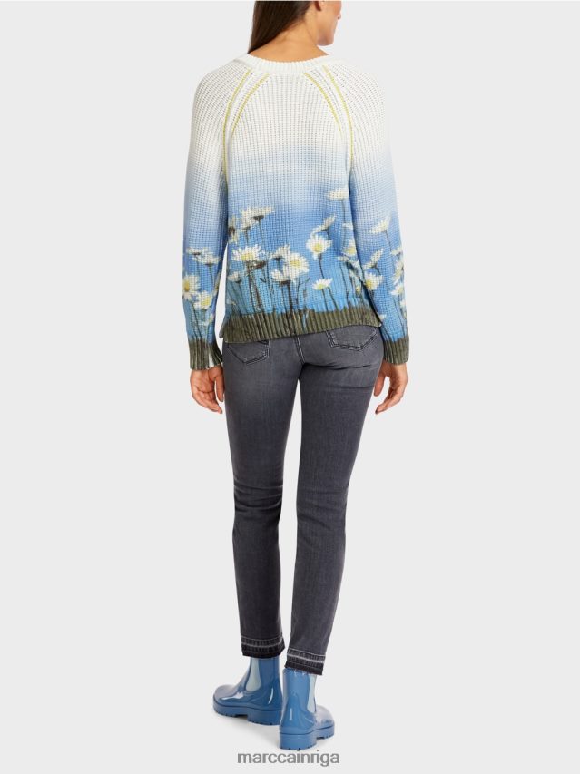 apģērbs debeszils VRBHXD1186 Marc Cain džemperis \"adīts Vācijā\"