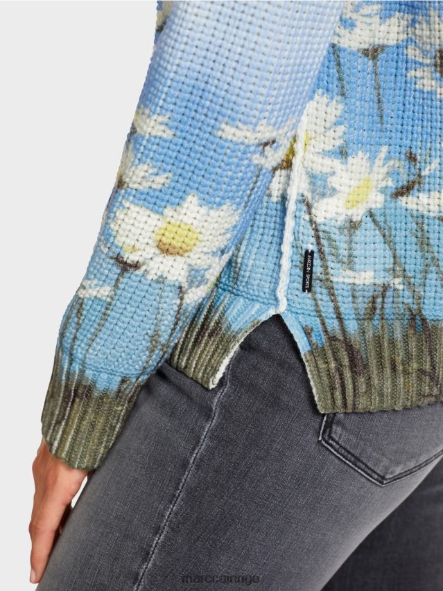 apģērbs debeszils VRBHXD1186 Marc Cain džemperis \"adīts Vācijā\"