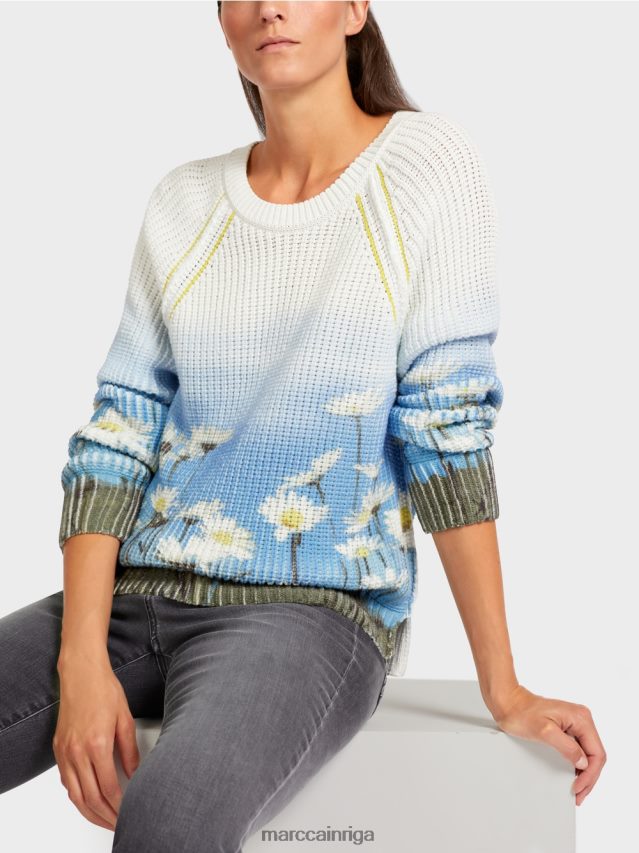 apģērbs debeszils VRBHXD1186 Marc Cain džemperis \"adīts Vācijā\"