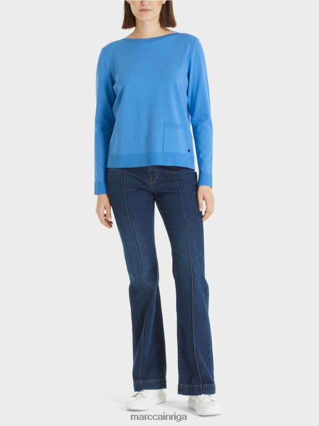 apģērbs debeszils VRBHXD1207 Marc Cain "pārdomāt kopā" ​​džemperis