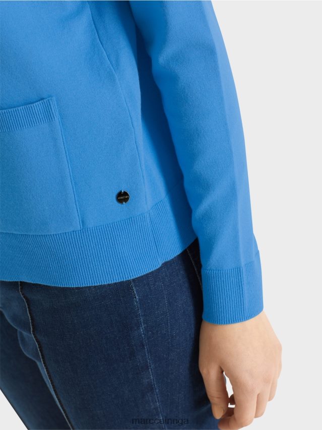 apģērbs debeszils VRBHXD1207 Marc Cain \"pārdomāt kopā\" ​​džemperis