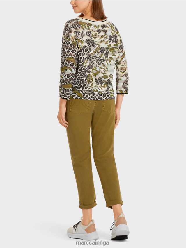 apģērbs dzeltena olīva VRBHXD1172 Marc Cain džemperis \"adīts Vācijā\"