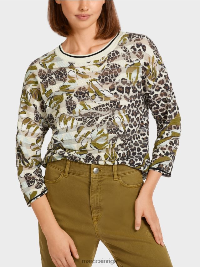 apģērbs dzeltena olīva VRBHXD1172 Marc Cain džemperis \"adīts Vācijā\"