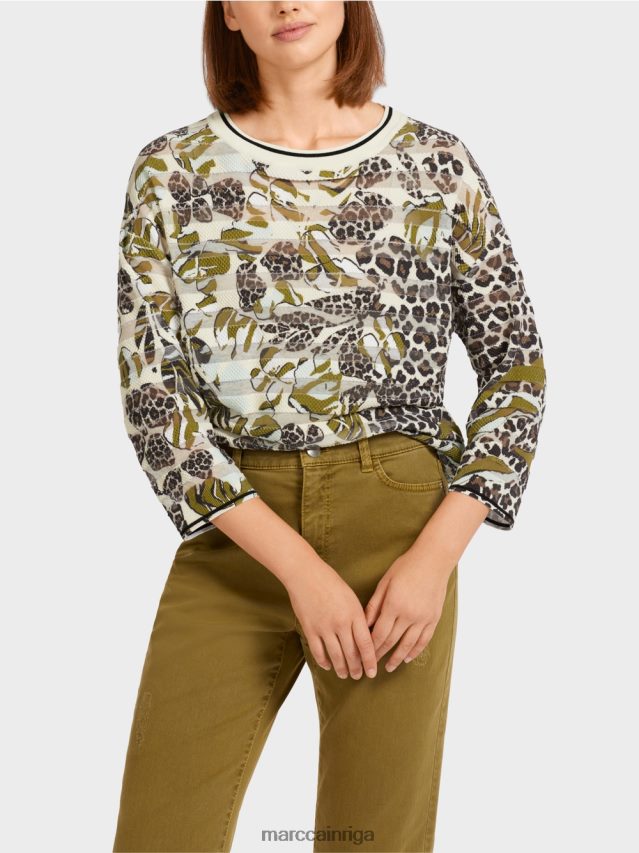 apģērbs dzeltena olīva VRBHXD1172 Marc Cain džemperis \"adīts Vācijā\"