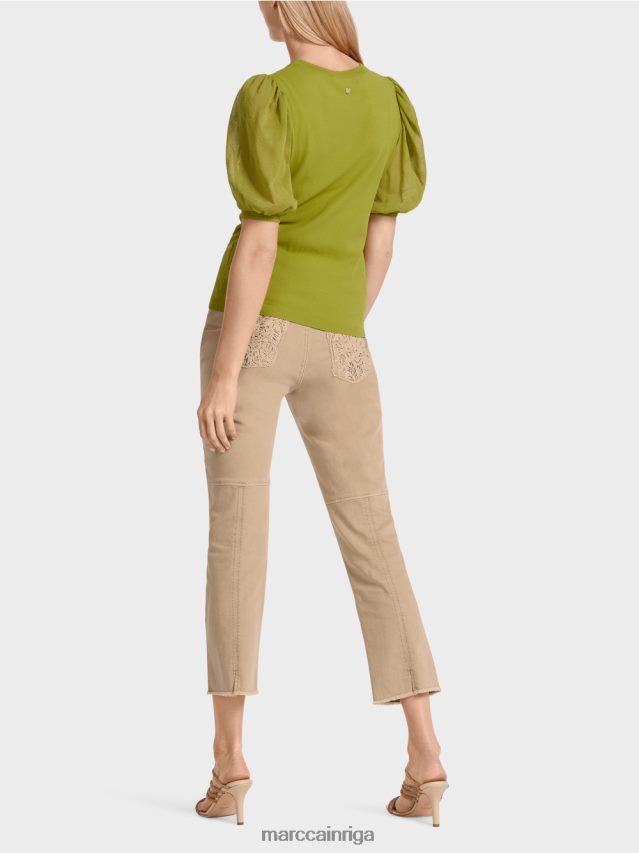 apģērbs dziļi olīvzaļa VRBHXD1145 Marc Cain sievišķīgs \"pārdomāt kopā\" ​​džemperis